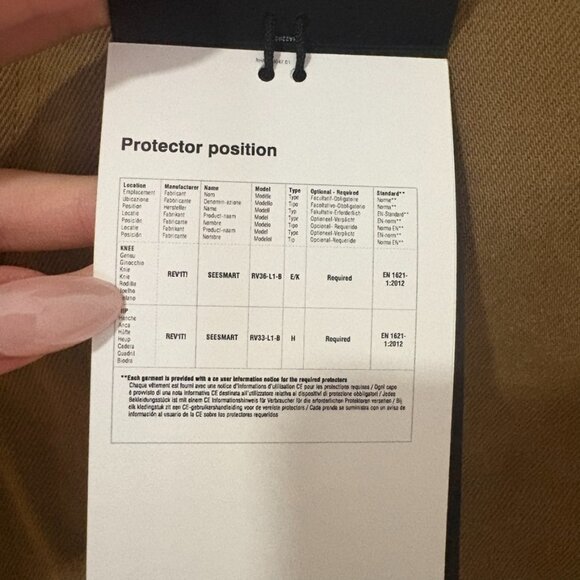 NWT REV'IT! Davis Tapered Fit Jeans Motorcycle Dark Camel W34 L32 - Picture 6 of 9